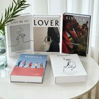 Set Buku Dekoratif Buku Palsu Bertumpuk untuk Dekorasi, Penataan Rak Buku & Dekorasi Meja Kopi Ruang Tamu