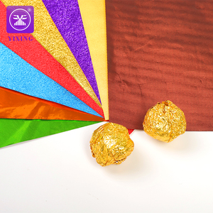 Cuộn giấy gói thực phẩm tráng vàng in tùy chỉnh, chất liệu giấy bạc nhôm dùng cho đóng gói kẹo, phô mai, bơ - Product Image 1