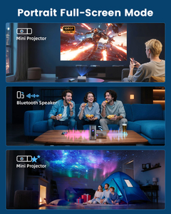 Mini-projecteur intelligent portable 2026 dernière génération, FHD, Wi-Fi, Android 14, lampes LED LCD, prise en charge de la résolution 4K, mise au point automatique, projecteur - Product Image 3