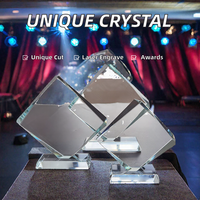 Trophée en cristal transparent en forme d'iceberg pour gravure laser, vente en gros, récompense