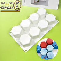 Tangba hexagonal mousse gâteau moule bricolage cuisson gâteau moules silicone glaçon moule haute température cuisson résistance