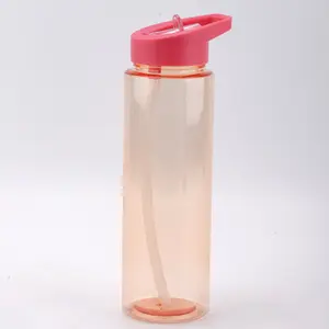 संयुक्त राज्य अमेरिका गोदाम Bpa मुक्त पोर्टेबल जिम Motivati फ्लिप शीर्ष डिजाइन पुआल प्लास्टिक की पानी की बोतलें