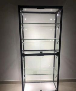 Vetrina Espositiva per Gioielli Moderna Personalizzata con Illuminazione LED, Specchio e Porta Scorrevole in Vetro per Negozi al Dettaglio - Product Image 5