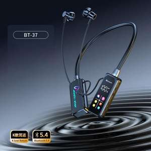 Auriculares inalámbricos deportivos con pantalla digital a color, de cuello, con batería de ultra larga duración. - Product Image 4