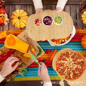 Tabla de cortar de madera con forma de calabaza para decoración de cocina y servir comida - Product Image 3