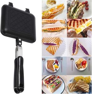 Doppelseitige Bratpfanne aus Aluminium legierung Gegrillter Käse hersteller Antihaft-Sandwich Toaster Maker Flip <span class=keywords><strong>Grill</strong></span> pfanne zum Frühstück Panini - Product Image 2