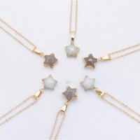 Pierre naturelle à facettes étoile cristal Agate pendentif collier bricolage pierres précieuses bijoux pendentif bijoux 13mm
