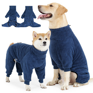 Klassieke warme jumpsuit met hoge kraag en lange pluche voor middelgrote en grote honden Nieuwe hondenwinterkleding voor huisdieren - Product Image 6