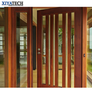 XIYATECH American Modern puertas exteriores de madera maciza pivote de madera externo puerta principal puertas de entrada frontal para casa - Product Image 6