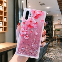 Coque en TPU souple à effet sable mouvant pour Samsung Galaxy S6 Plus S25 Edge S24 Ultra S23 FE A06 A16 A26 A36 A56 A17 A37 A57, motif floral