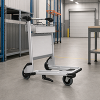 Chariot de manutention à trois roues en aluminium robuste pour aéroport, marque GY, modèle GY12-023, outils OEM