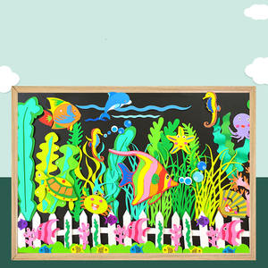Autocollant mural en mousse EVA 3D écologique Animaux marins pour fête d'anniversaire, décorations de <span class=keywords><strong>classe</strong></span> d'école et de <span class=keywords><strong>maternelle</strong></span> - Product Image 2