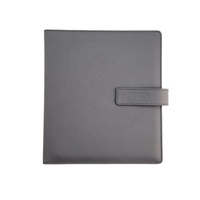 Porte-documents de présentation personnalisé en cuir PU A5 avec anneaux en D à 4 trous, modèle SKU-F-0261 par OEM&ODM
