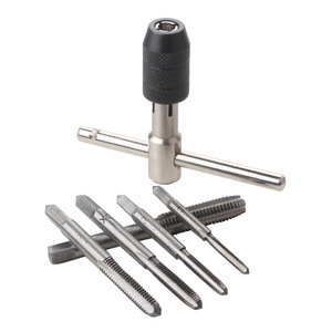6 Pcs Tap Wrench <b>Tool</b> Set, Adjustable T-Handle Ratchet Tap Holder Wrench Machine Screw <b>Thread</b> Metric Plug M3 M4 M5 M6 Taps - Product Image 1