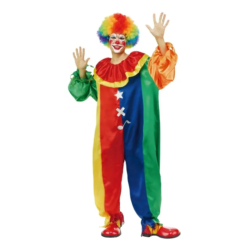 High quality christmas halloween clown costume adult for wholesale