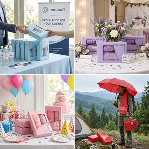 Coffret Cadeau d'Affaires Premium : Parapluie et Serviette Personnalisés avec Boîte Cadeau pour Mariage, Souvenir d'Employé, Publicité, Cadeaux de Festival - Product Image 3