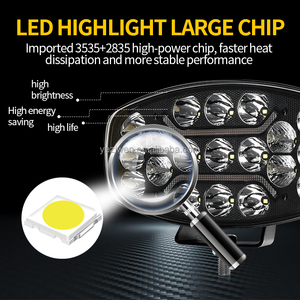 Đèn pha <span class=keywords><strong>LED</strong></span> trợ sáng ô tô công suất cao 9 inch 4x4, đèn chiếu sáng ban ngày trắng vàng, đèn làm việc <span class=keywords><strong>LED</strong></span> cho xe tải - Product Image 5