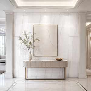 Losa de Piedra Sinterizada con Aspecto de Mármol Blanco Lazawera, Baldosa de Porcelana con Aspecto de Mármol Pulido de 1600 x 3200 x 12 mm para Pared y Suelo - Product Image 2