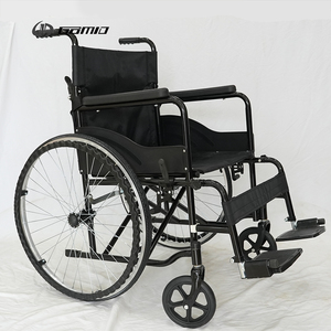 Silla <span class=keywords><strong>de</strong></span> Ruedas Manual Plegable Ligera y Portátil GOMID <span class=keywords><strong>de</strong></span> 24 Pulgadas, Andador y Rollator Económico para Fisioterapia y Cuidado <span class=keywords><strong>de</strong></span> la Salud para Personas con Discapacidad - Product Image 1