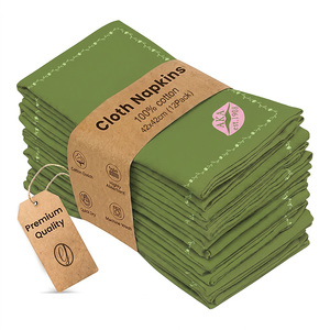 Serviettes <span class=keywords><strong>de</strong></span> <span class=keywords><strong>table</strong></span> brodées vertes, design élégant avec lèvres roses, serviettes en <span class=keywords><strong>tissu</strong></span> avec bordure à motifs, <span class=keywords><strong>tissu</strong></span> doux et lavable. - Product Image 1