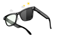 Lunettes intelligentes avec caméra, stockage 4 Go, photo 13 MP, enregistrement vocal MP3, traduction IA 80 langues, transfert Wi-Fi