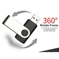 Clé USB promotionnelle OEM personnalisable avec logo, rotation, USB 2.0/3.0, capacités 2 Go, 4 Go, 8 Go, 16 Go, 32 Go, 64 Go, pour PC