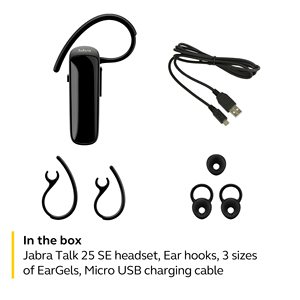 <span class=keywords><strong>Jabra</strong></span> Talk 25 SE <span class=keywords><strong>Headset</strong></span> Bluetooth Mono nirkabel, <span class=keywords><strong>Headset</strong></span> telinga tunggal dengan mikrofon bawaan, Streaming Media, hingga 9 jam T - Product Image 3