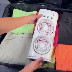 2025 White Oscillating Desktop <b>Mist</b> Usb Rechargeable Large-Capacity Water Tank Fan for Office - Product Image 5