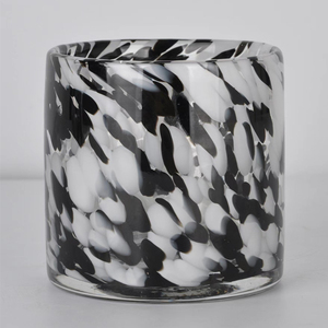 Porte-bougie cylindrique en verre fait main 8oz, résistant à la chaleur, décoratif de Noël, pour la décoration intérieure - Product Image 2
