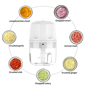 Factory Wholesale Mini Food Chopper 250ML Battery Powered <b>USB</b> Rechargeable BPA Free Garlic Chopper For Household Hotel Picnic - Product Image 1