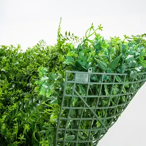 Painel de parede 3D artificial da selva, flores verdes de plástico para jardim vertical, flores de plástico 3D artificiais personalizadas