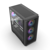 Meilleur prix boîtier de processeur boîtier d'ordinateur tour de jeu en verre trempé Pc Atx Box pour joueur