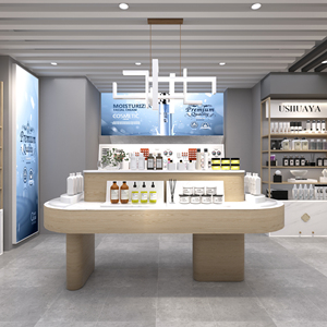 Yiree Tùy Chỉnh Mỹ Phẩm Cửa Hàng Kim Loại Gỗ Hiển Thị Lịch Thi Đấu Thiết Lập Đứng Đồ Nội Thất Cửa Hàng Thể Thao Thiết Kế Nội Thất - Product Image 3