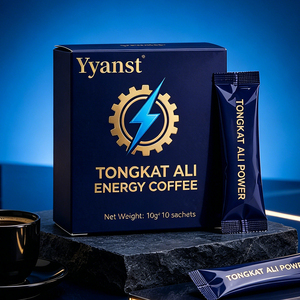 กาแฟแม็กซ์ ไวทัล บูสท์ ตงกัต อาลี พาวเวอร์ เอนเนอร์จี้ 10 กรัม*10 ซองเดี่ยว กล่องของขวัญสีกรมท่าเข้ม สำหรับเสริมสร้างความทนทานของผู้ชาย รับผลิตแบบ OEM - Product Image 2