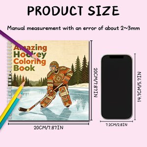 Libro de Colorear de Hockey Personalizado, Cuaderno Espiral Personalizado, <span class=keywords><strong>Libros</strong></span> Impresos Personalizados para Regalos Promocionales y Reventa en Tiendas - Product Image 5