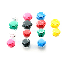 Interrupteurs à bouton-poussoir en plastique BAOLIAN 30MM 5v-12V Bouton d'arcade Microswitch Mini stick à commande par jeton Console PS4 Contrôleur