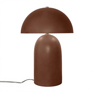 Brown Metal Mushroom Table Lamp for Hotel Guestroom Living Room Bedroom Room Office Home Lighting Decoration - Product Image 1
