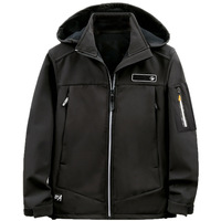 Veste softshell grande taille pour homme, légère, à capuche, sportive, coupe-vent et résistante à l'eau, pour le travail en extérieur