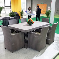 Table d'extérieur en rotin, plastique, offre spéciale,
