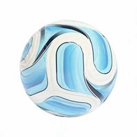 Ballon de football en PU avec logo personnalisé, taille 5, cousu à la machine, thermocollé, résistant à l'abrasion, ballon de football d'entraînement professionnel