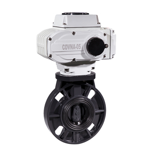 Válvula de Mariposa Motorizada Eléctrica Modulante COVNA Tipo Brida DC 12V, Válvula de Mariposa Eléctrica de Plástico CPVC para Agua de Mar - Product Image 4