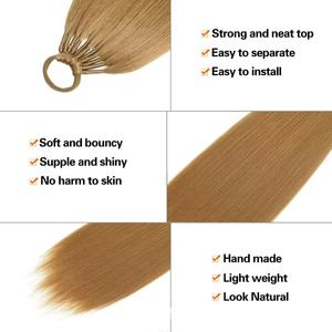 Extensions <span class=keywords><strong>de</strong></span> <span class=keywords><strong>cheveux</strong></span> synthétiques longues et lisses pour femmes, résistantes à la chaleur, avec bande élastique, postiche en fibre haute température - Product Image 6