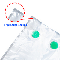 Sacs de stockage liquides transparents de haute qualité avec des capacités de 3L 5L 10L 20L. Sachets stériles, bag-in-box, jus de fruits, vin rouge.