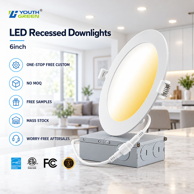 5 Years Warranty ETL FCC Energy Star Listed Slim 9W Dimmable 3CCT 5CCT Aluminum Recessed Panel Lights LED Pot Light Living Room