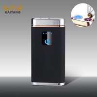 Cigarette simple rechrabil allumeur à double arc briquet batterie externe avec lampe de poche rechargeable par usb