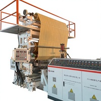 Ligne de production de bâches PVC flexibles à extrudeuse bivis haute vitesse pour feuilles frontlit, backlit et mailles