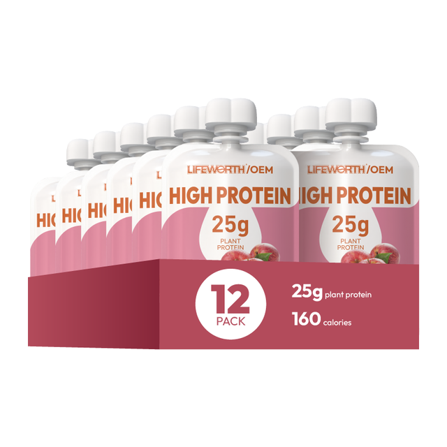 Lifeworth High Protein Nutrition Shake Drink 25g Protein 6g Fiber 27 Vitamins Minerals 0g Sugar GLP-1 Friendly for Adults