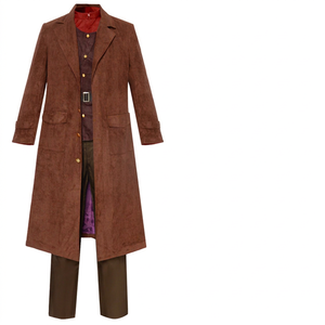 Hagrid Cosplay Costume Men Suede Overcoat Shirt <b>Vest</b> Pants Halloween M Size 1330g Cross-Border Source - Product Image 1