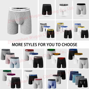 Bóxer para hombre, ropa interior transpirable de algodón y LICRA, venta al por mayor, bóxer para hombre con cintura elástica cómoda - Product Image 5