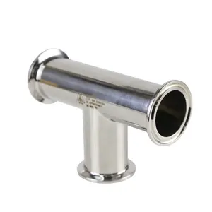 Hygenic 1" 1.5" 2" 3" 4" Sanitary Food Grade Tc Stainless Steel Ss Triclamp Tri-clamp Tri Clamp Tee